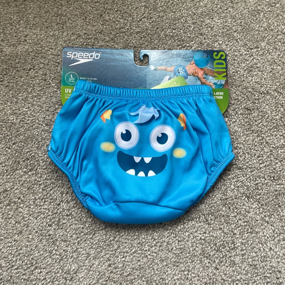 Speedo Kids Turquoise Monster Swim Diaper Cover